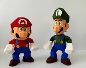 スーパーマリオとルイージ64体のローポリ3Dプリントフィギュア - Etsy 日本