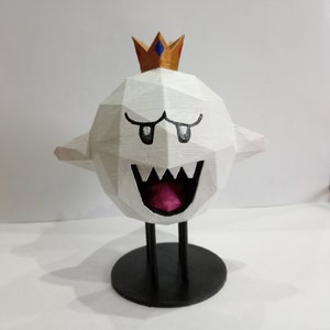 King Boo (Super Mario 64) low-poly 3d printed figure with stand