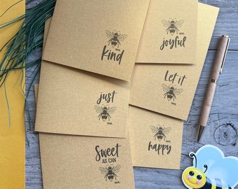 Bee Note Cards Set of 10 With Matching Envelopes - Etsy