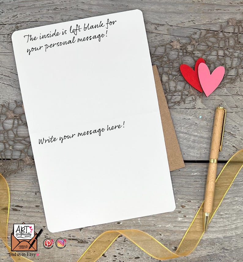 The inside of this card is left blank with ample space for your personal message. Your heartfelt words transform this card into a delightful way to stay connected with friends, spreading cheerful fun or American patriotic vibes!