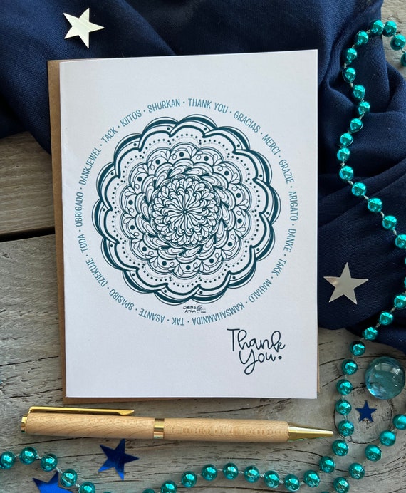 Hand Painted Mandala Notecard Set, Watercolor Cards, Blank Cards With  Envelopes, Thank You Cards, Greeting Cards, Card Set, Mandala Design 