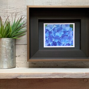Carte de correspondance effet aquarelle bleu hortensia, 4,25 x 5,5 po. fabriquée à partir d'une photographie originale, merci/mariage/invitation/papeterie/événements image 3