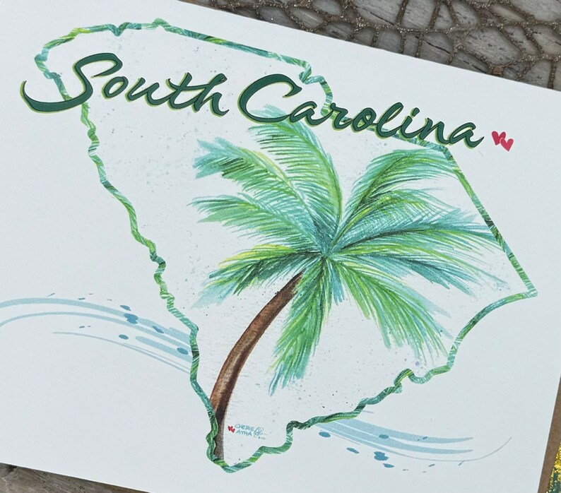 Up close details of the card