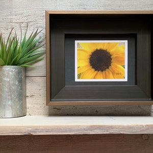 Carte de correspondance tournesol, oeuvre d'art et photographie originales, intérieur vierge, cadeau d'été de papeterie, cadeau jardinière, effet aquarelle numérique image 2