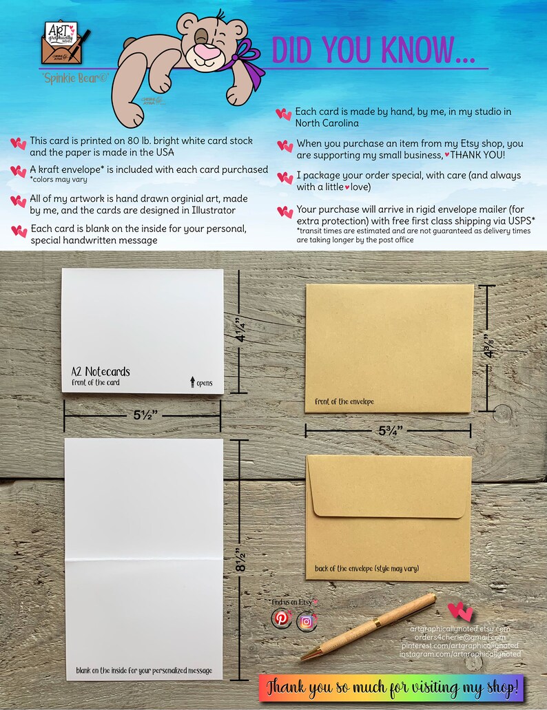 Details about our notecards