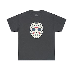 Hockey Mask Dark Heather - Unisex Heavy Cotton Tee