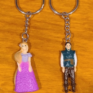 Miniature Flynn & Rapunzel Keychain Set