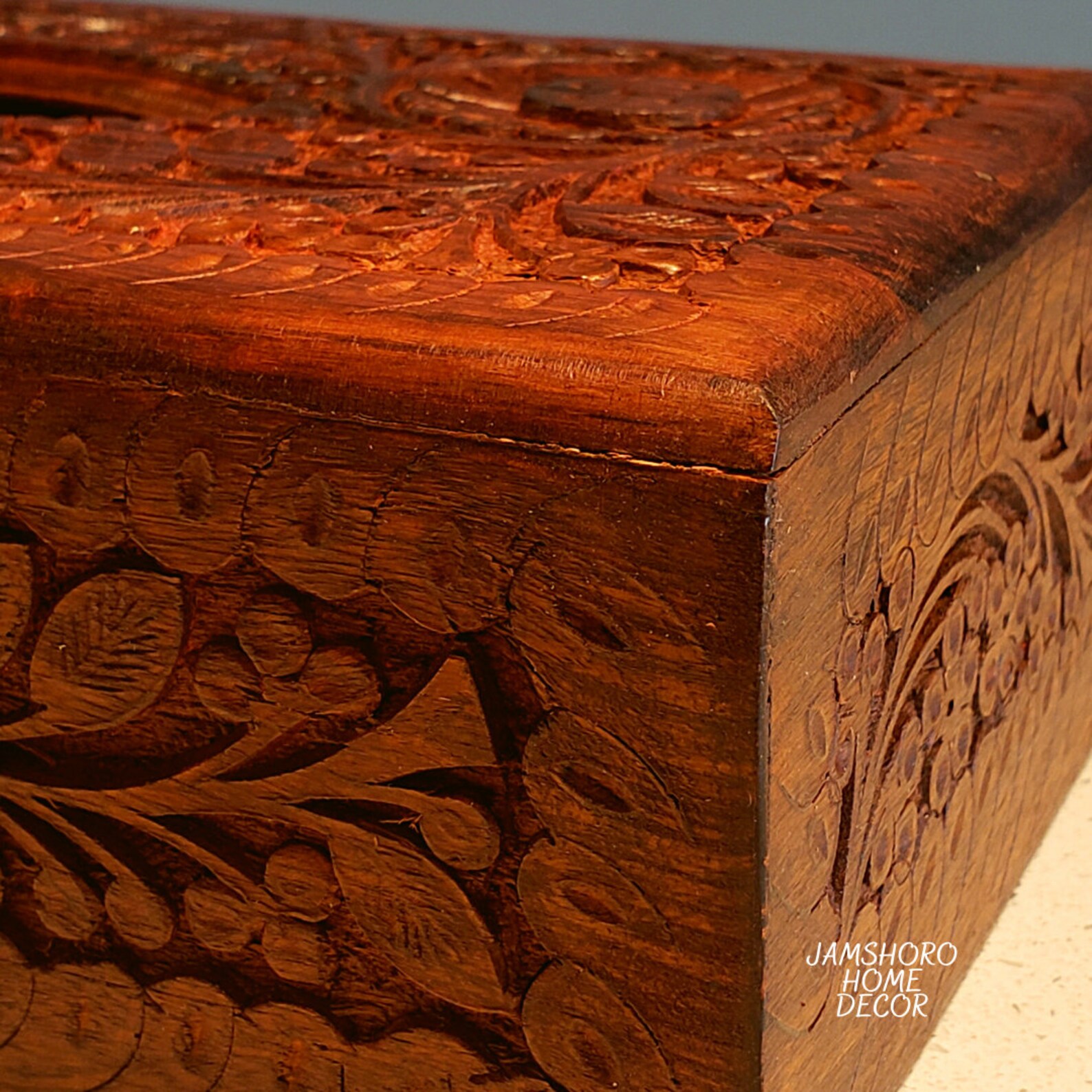 Hand Carved Wood Tissue Box Holder Wood Art Table Etsy