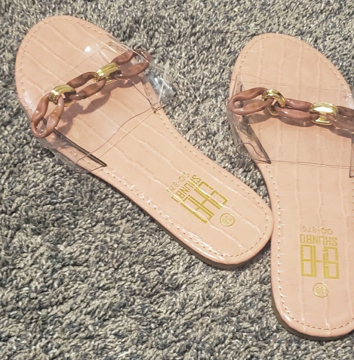 chain flat sandals