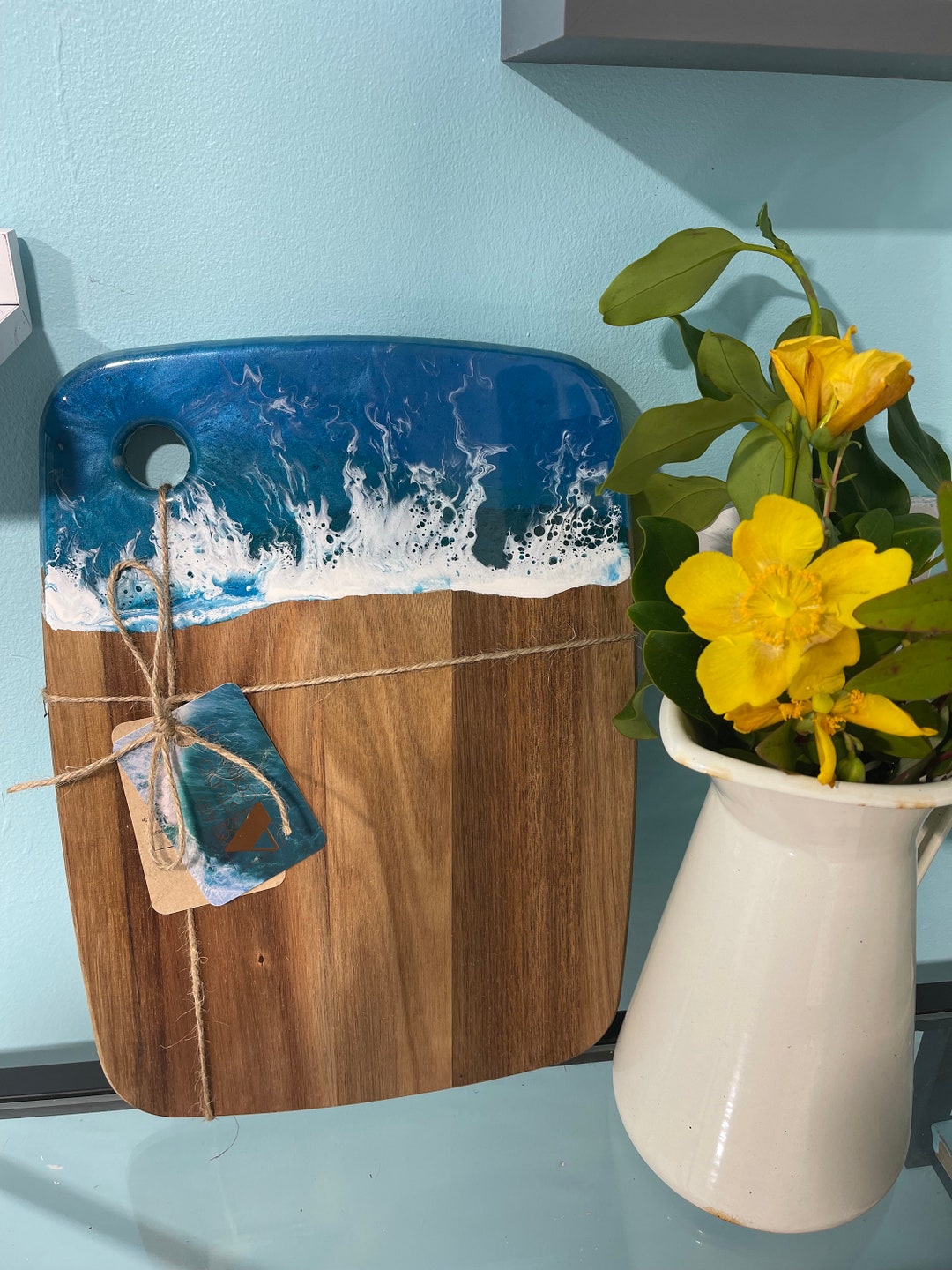 Resin Ocean Art Chopping Board Etsy UK