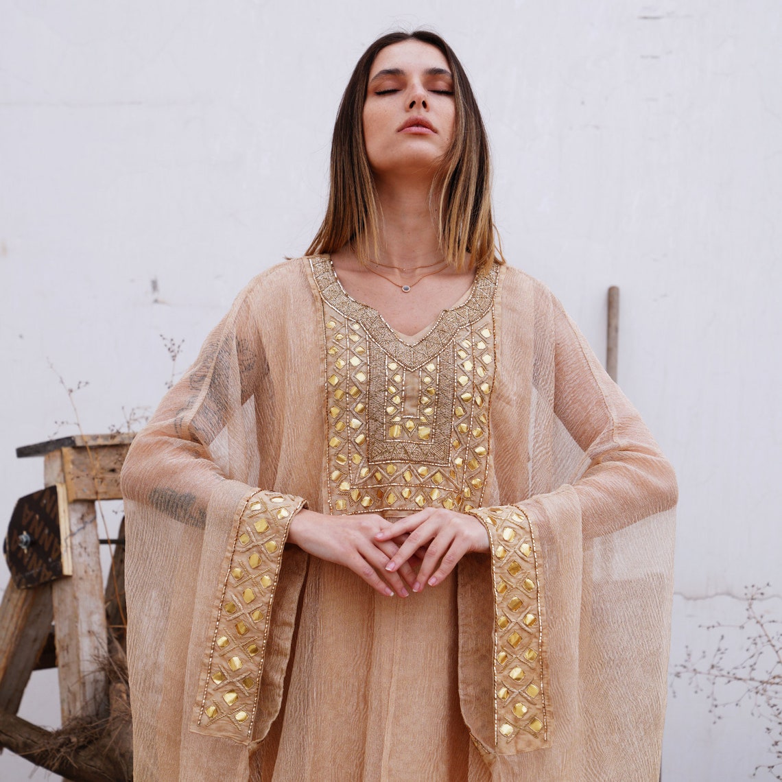 Gold Kaftan Etsy