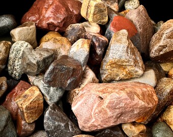 Naturally Tumbled Glacier Rocks - 30lb Box, Handpicked in Maine, Large size ideal for landscaping!