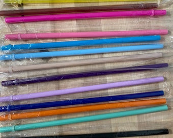 Cannucce di plastica riutilizzabili, l'elenco è per 3 cannucce