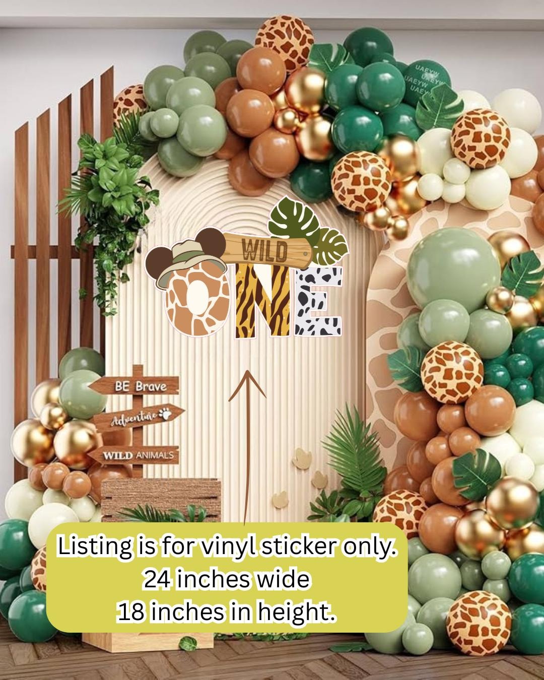 Safari Theme Party Stickers, Backdrop Stickers, Removable Vinyl - Etsy