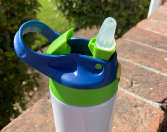 sublimation blanks kids cups, sublimation blanks, sippy cups, 12oz straight blue, green