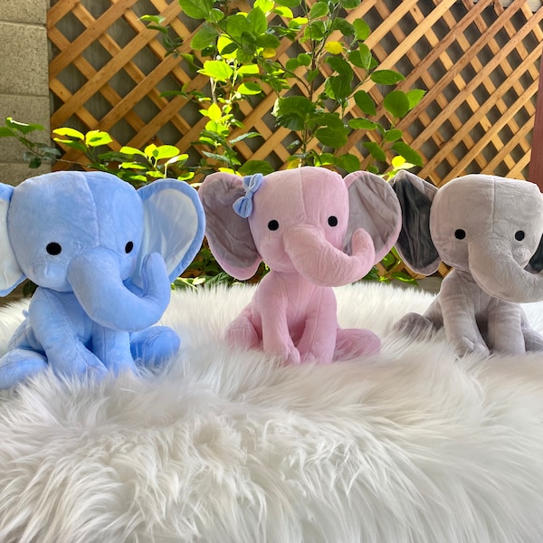 Blank Elephant Plush toy, Elephant Plush, Elephant for Personalization, Personalization Blank