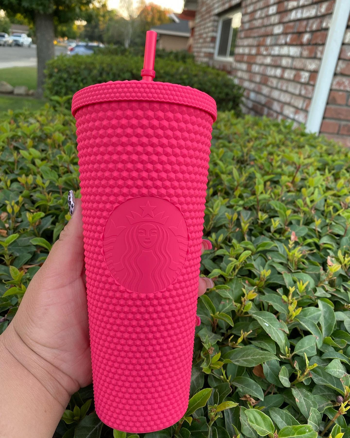 Starbucks Pink Ruby Studded Tumbler Etsy
