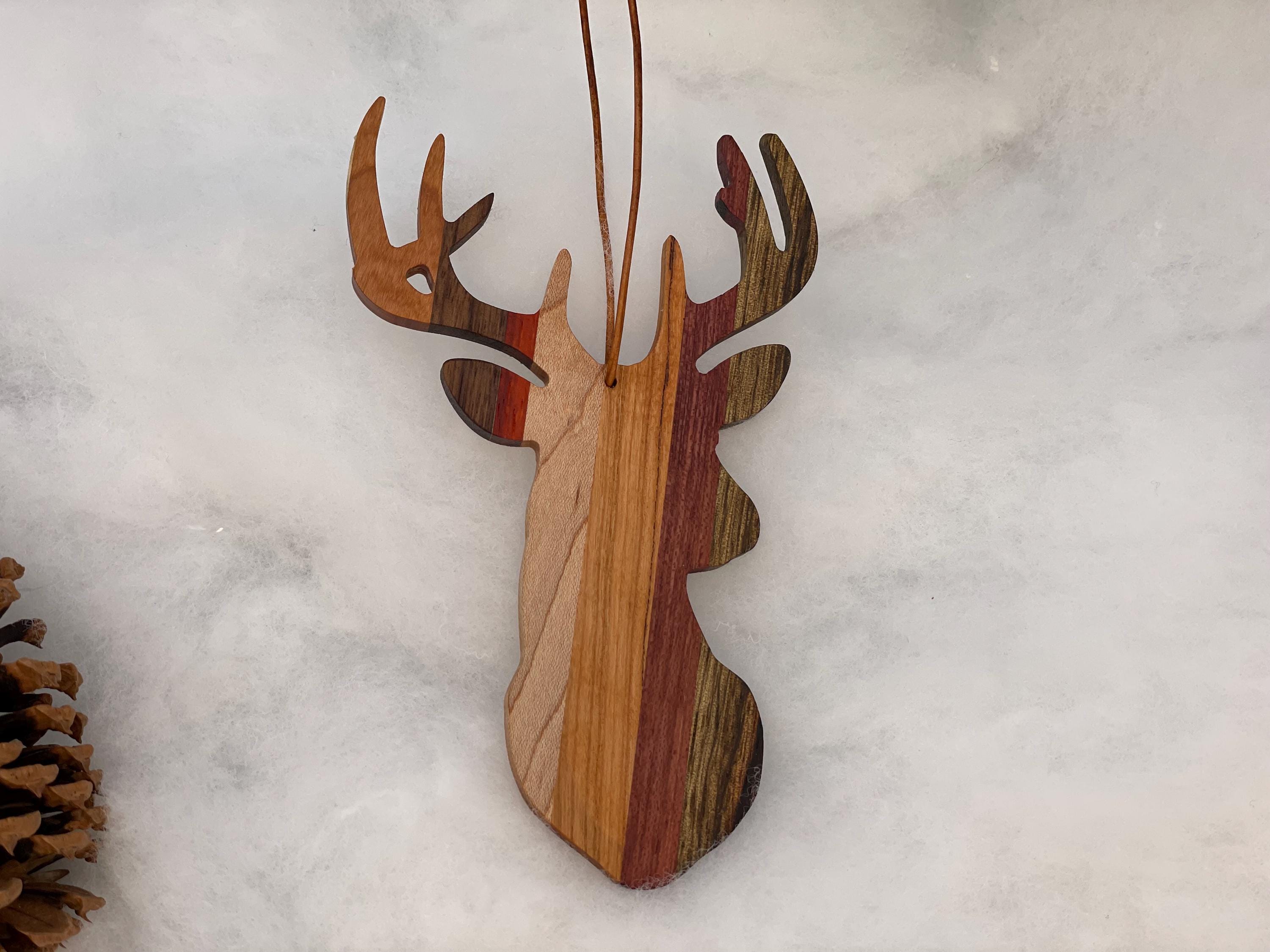 Handmade Wooden Hunting Ornaments Sportsman Outdoorsman Forest