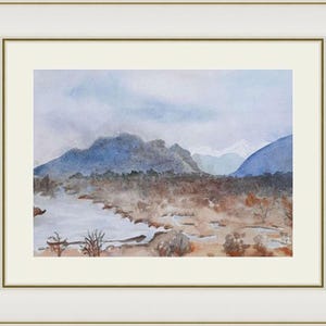 Landscape Original Painting Mountains Ukraine Carpathian Watercolor Ukrainian Wall Art Painting Nature Ukraine Home Decor Art 10 x 8 inches