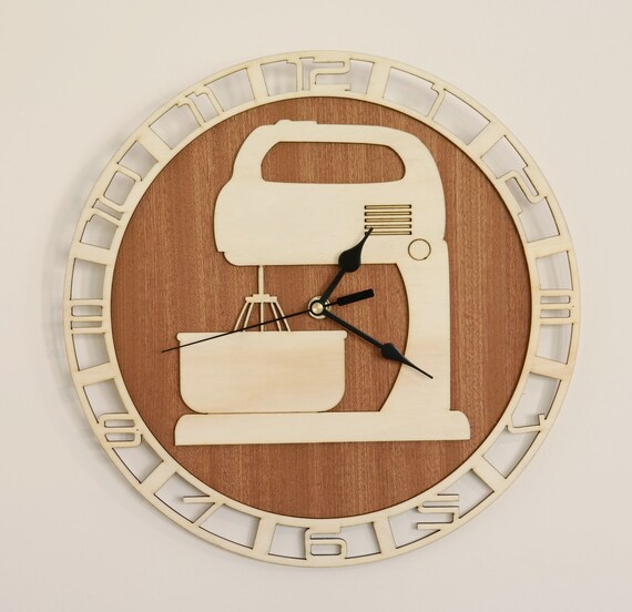 Kitchen Wall Clock mixer Etsy