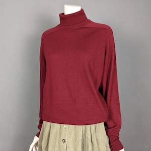 Vintage 80s Wool Jumper/Turtle neck Pullover/Red Jumper/Vintage Sweater/Men&#39;s Jumper/Women&#39;s Clothes/Vintage Clothing/Red Wool Jumper/80s