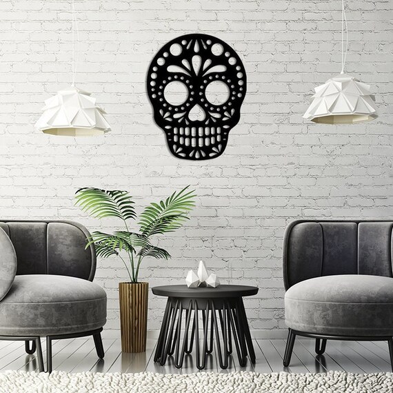 The Skull Wall Art Hanging Metal Wall Hanging Metal Wall Etsy