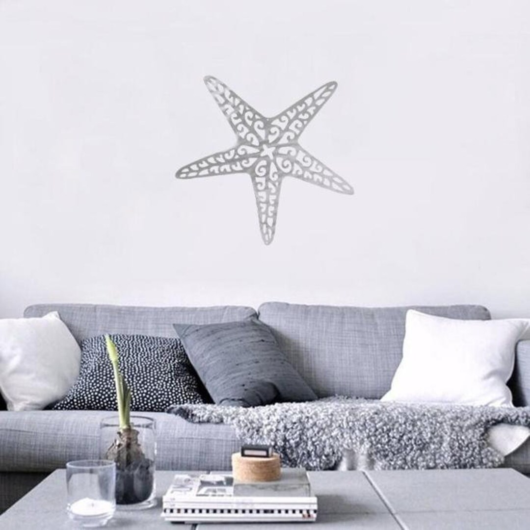 Metal Starfish Wall Decor for Living Room Starfish Wall Etsy