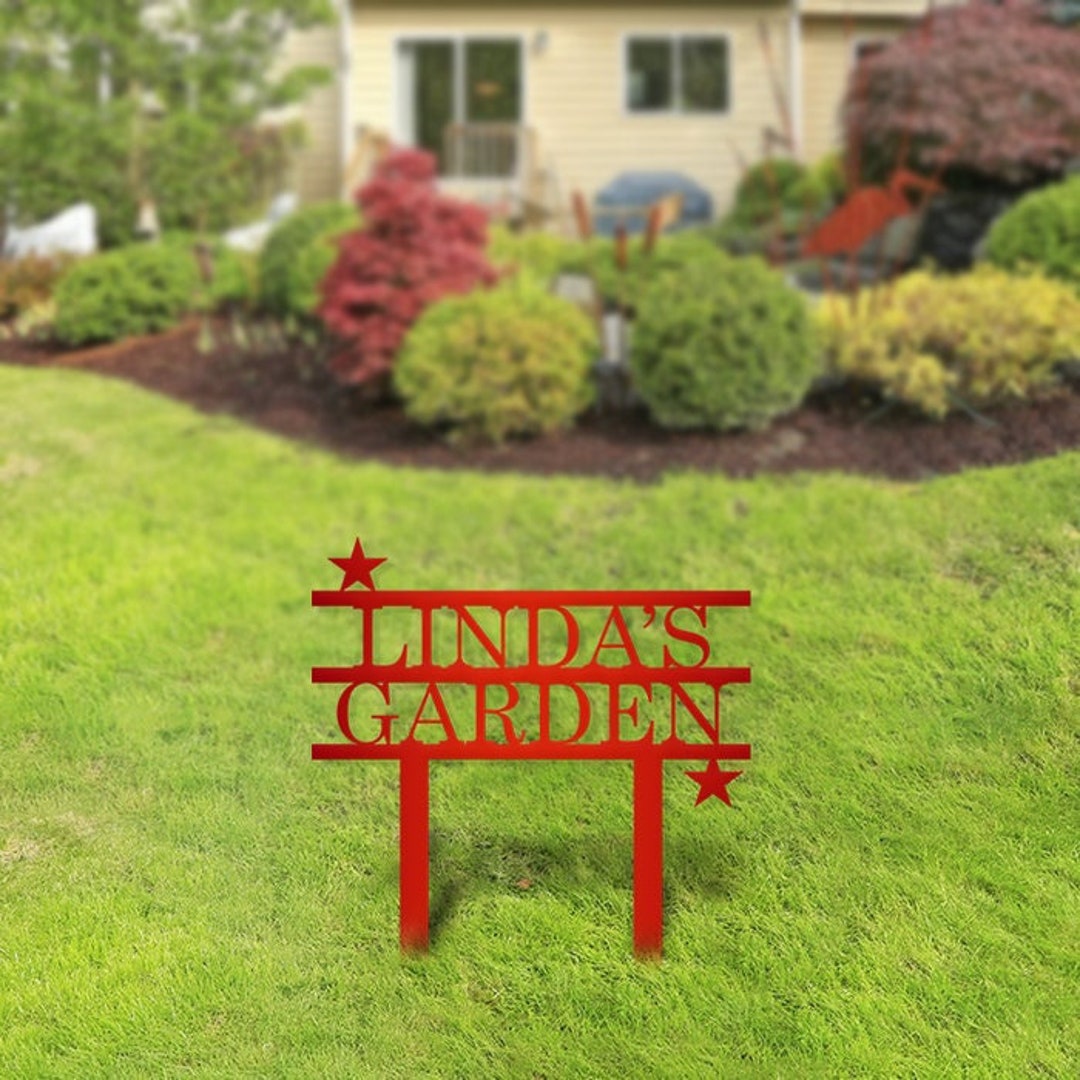 personalized-garden-signs-metal-garden-yard-sign-garden-etsy