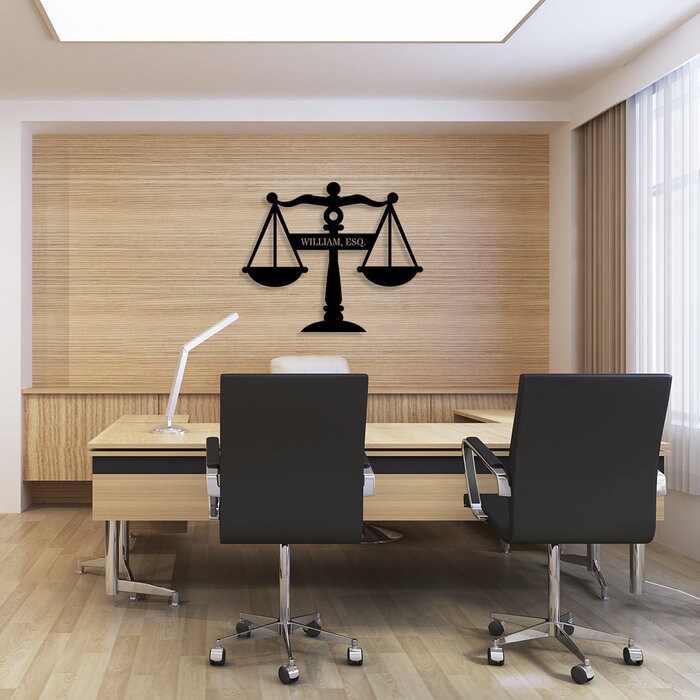 Custom Lawyer Name Metal Sign Metal Wall Art Law and Justice Etsy India
