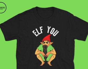 Christmas Shirt, T-shirts, Christmas Tops & Tees, Christmas Elf, Christmas Gifts, Elf, Funny Christmas, Funny Christmas Gift, Adult T shirts