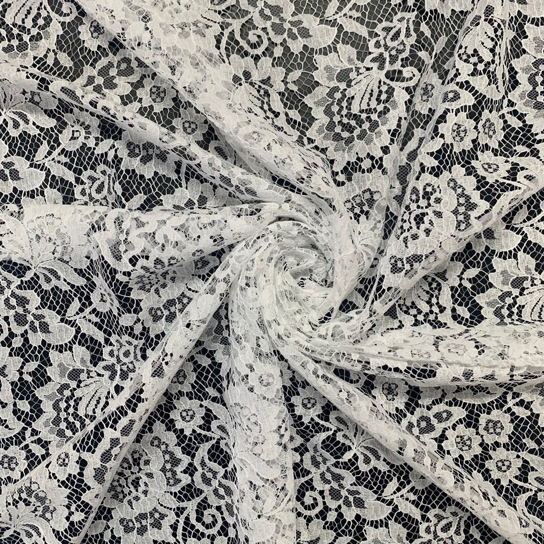 French Leavers Lace Width 112CM Wedding Dress Calaiscaudry Etsy