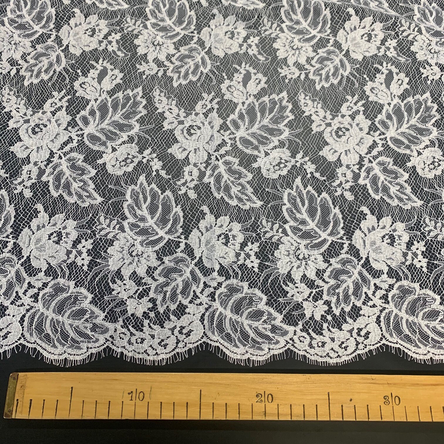 French Leavers Lace White for Wedding Dress Width 135cm Etsy UK