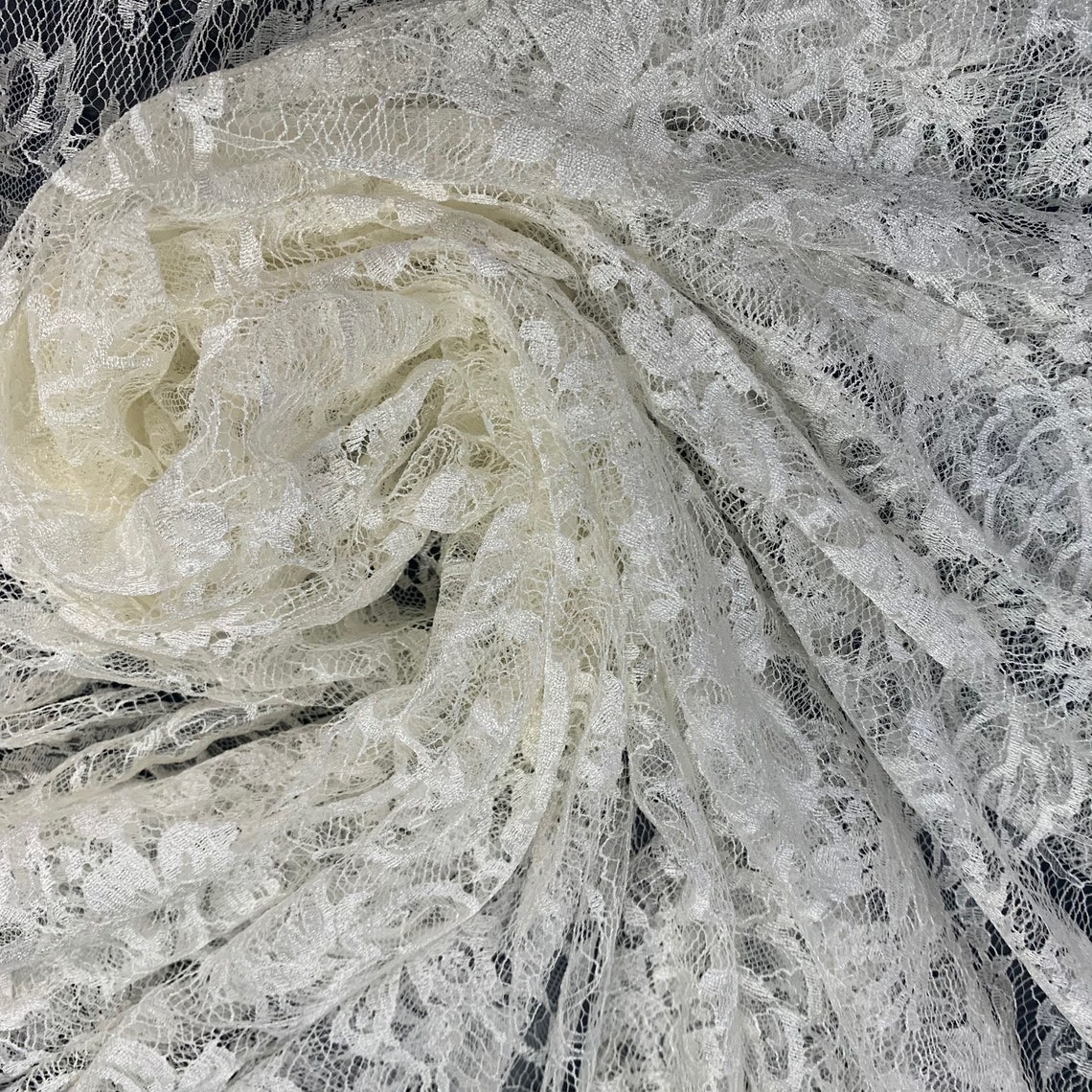 French Leavers Lace White for Wedding Dress Width 135cm Etsy UK