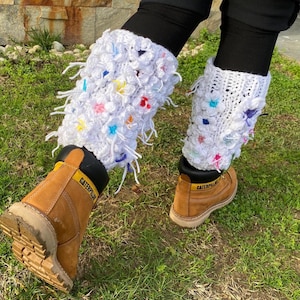 Crochet Legwarmers, Ankle Boot Covers Cuffs, Women Boot Topper, Winter Leg Warmers, Knit Boot Cuffs, Socks Legwear Valentines Day Gift