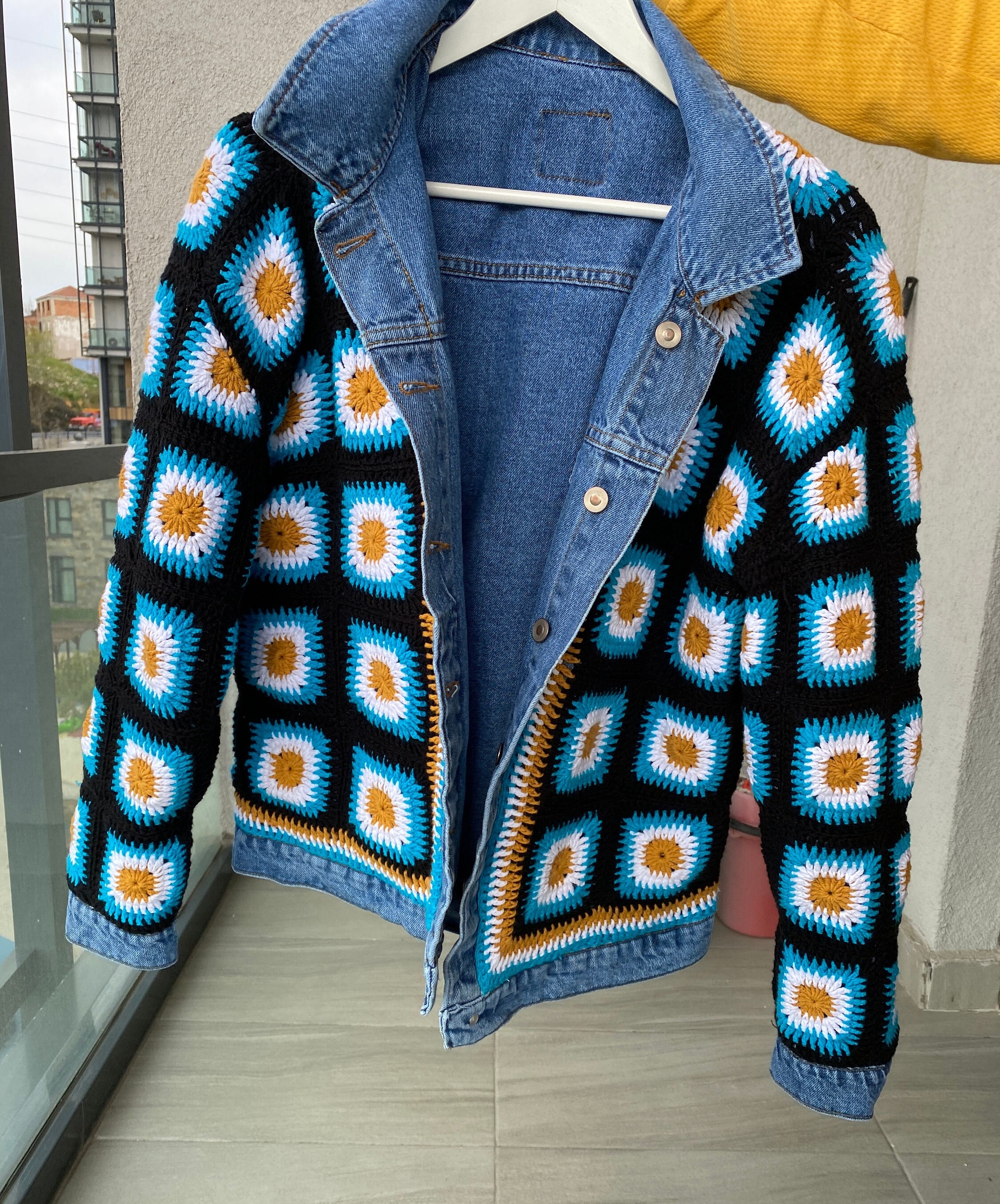 Crochet clearance denim jacket
