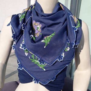 Vintage quadratische Schals für Frauen, Herren Schal Halskette, Hals Schal Frauen Reise Geschenke, blauer Schal Geschenke für Papa, Boho, 30