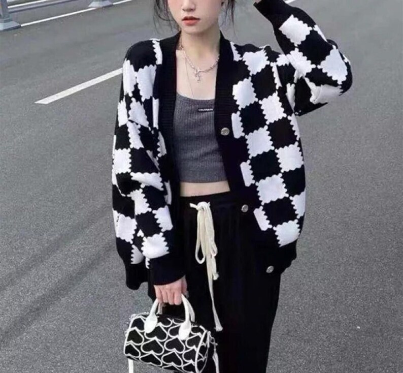 Y2K Clothing Y2K Wear Y2K Top Oversized Checkered Y2K Etsy UK