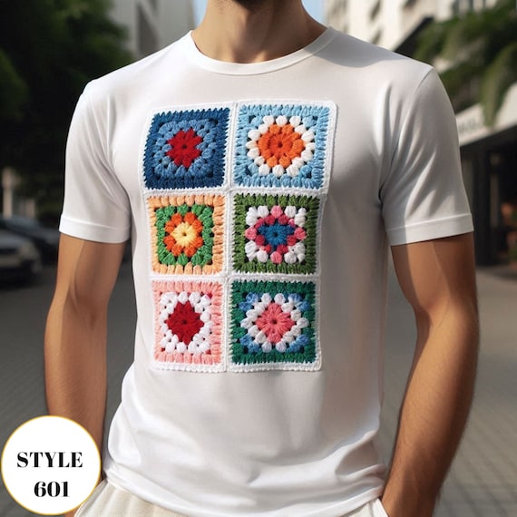 RONRON☆CROCHET SQUARE OVER FIT T SHIRT CROCHET SQUARE OVER FIT T SHIRT GREY - RONRON 론론