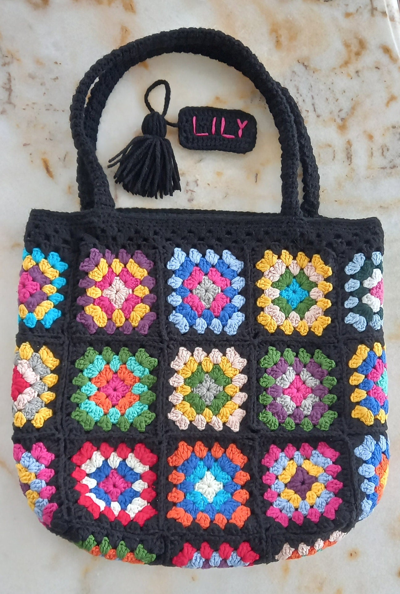 Granny crochet bag sale