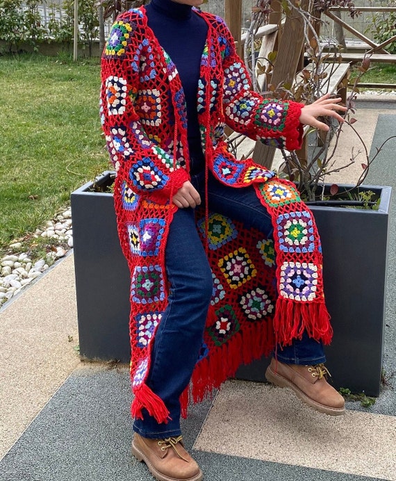 cardigan de croche square