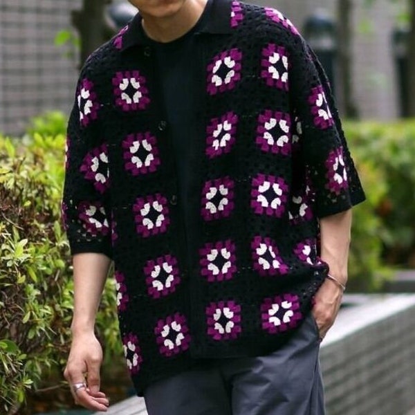 Granny Square Mens Shirt - Etsy