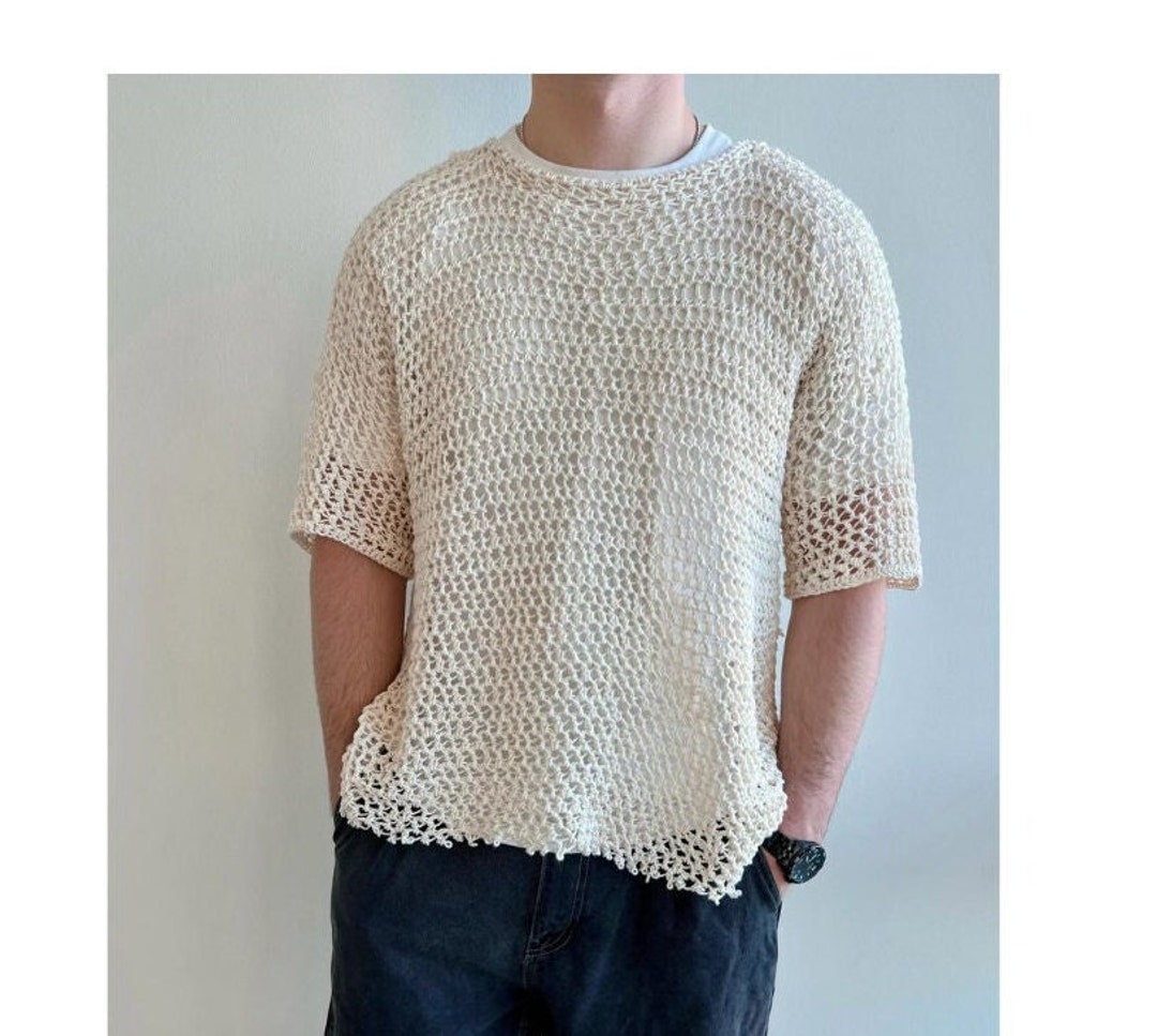 Olive Crochet Shirts/White | leinwände | ラインヴァンドの