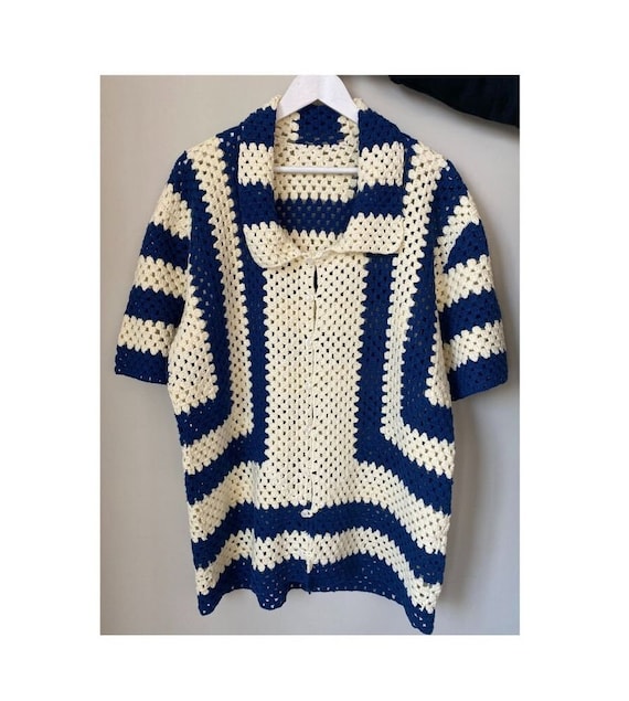 Crochet Shirts for Men, Crochet Men Clothes, Handmade Beach Shirt