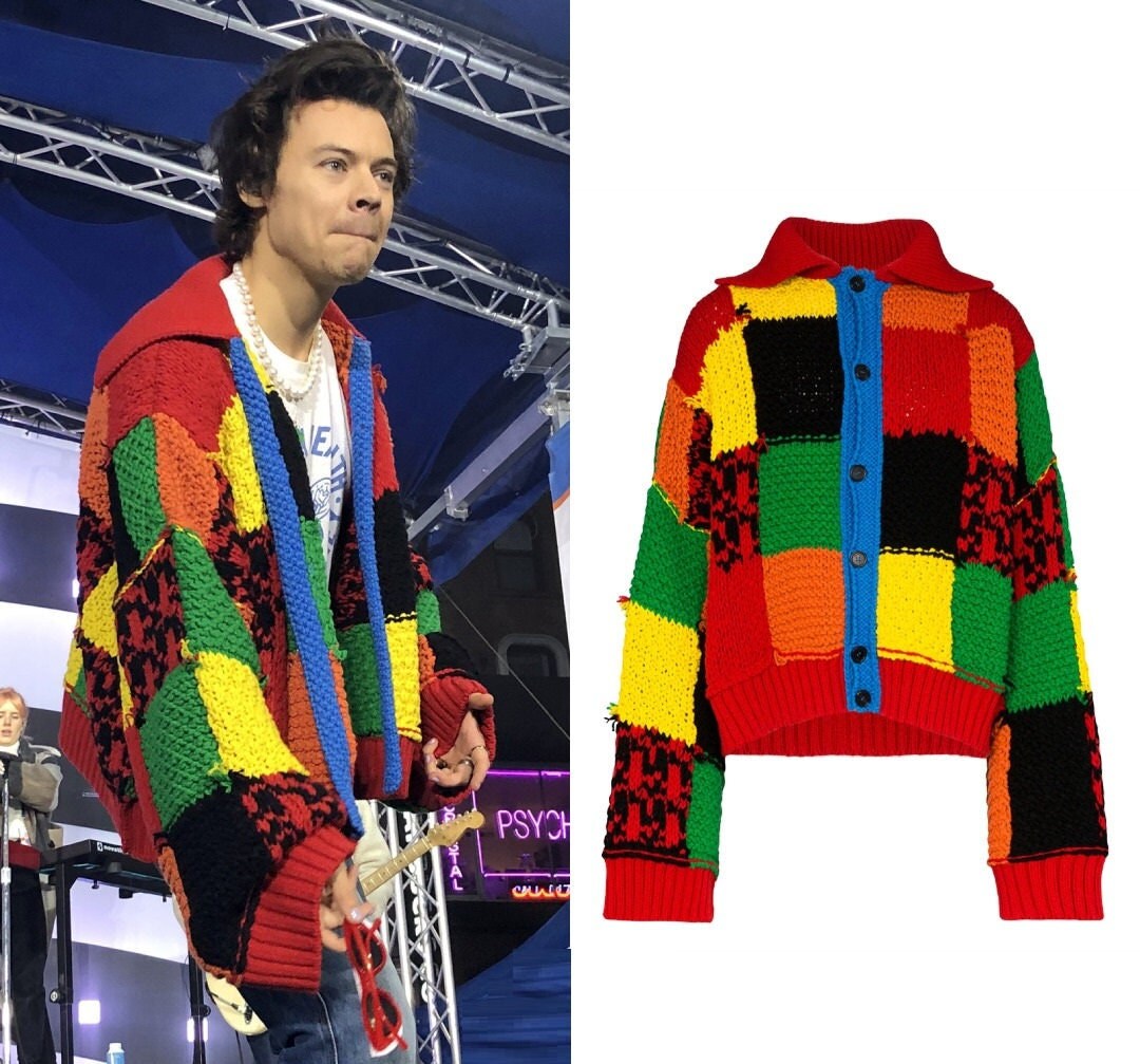 Destierro La cabra Billy respirar Harry Styles Cardigan Oversized Patchwork Cardigan Sweaters - Etsy Finland Destierro La cabra Billy respirar Harry Styles Cardigan Oversized Patchwork Cardigan Sweaters - Etsy Finland