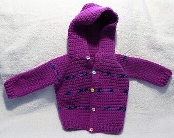 crocheted baby hoodie