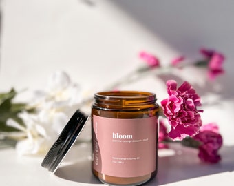 Bloom floral scented candle, home aromas, Mother’s Day gift, jasmine scented, eco luxury