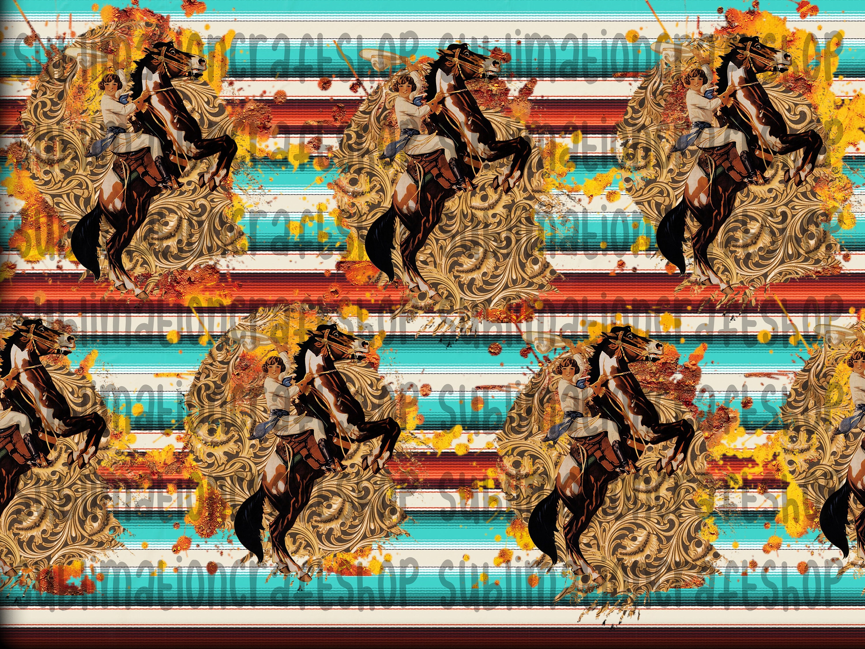 Cowgirl Pattern Cowgirl Design Cowgirl Png PatternDigital | Etsy