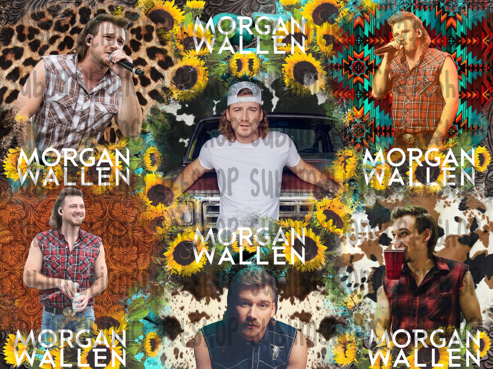 Wallen Pattern Country Singer Design Pattern Png Etsy