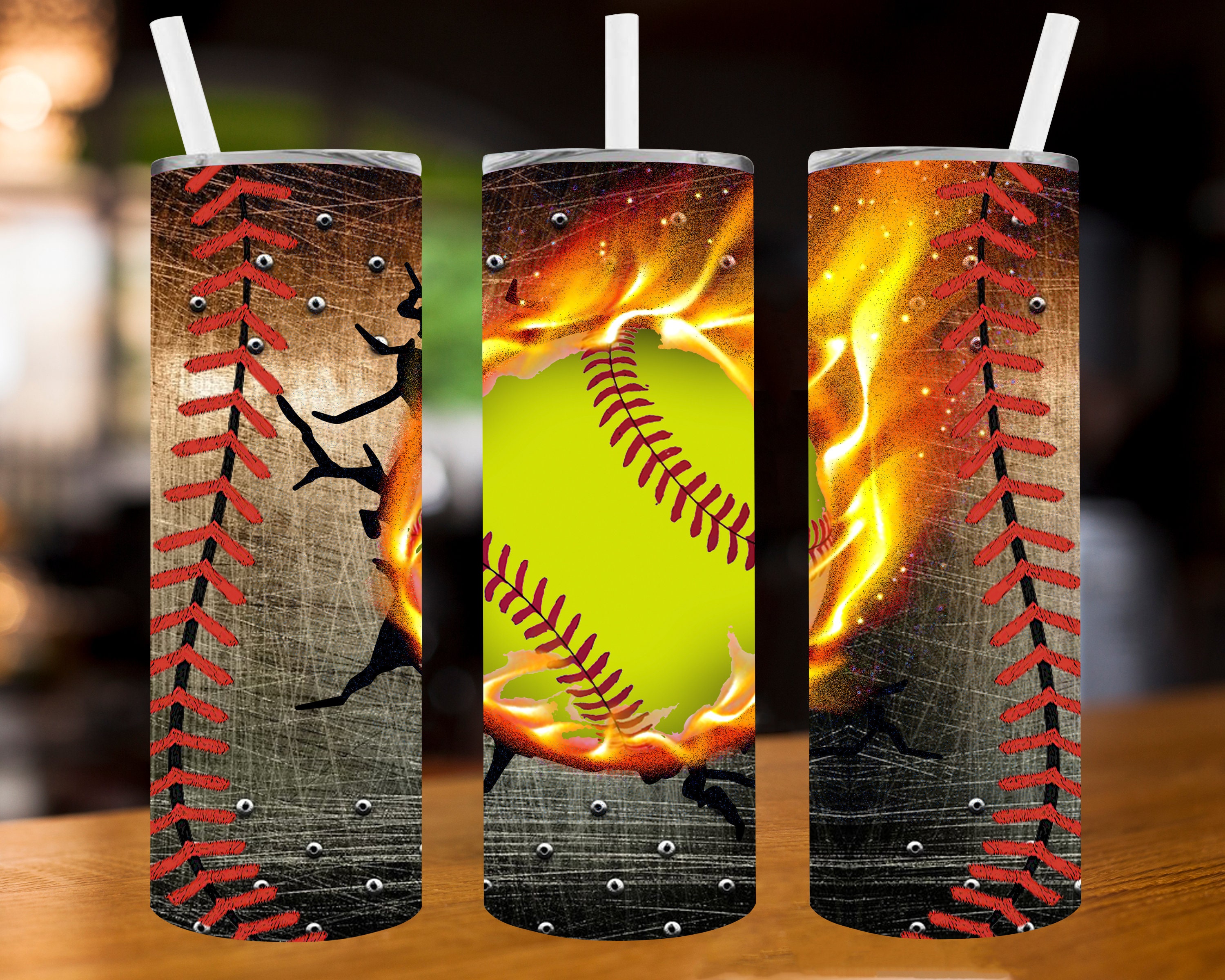 Softball Tumbler Design Softball Leopard Tumbler 20 Oz. Etsy