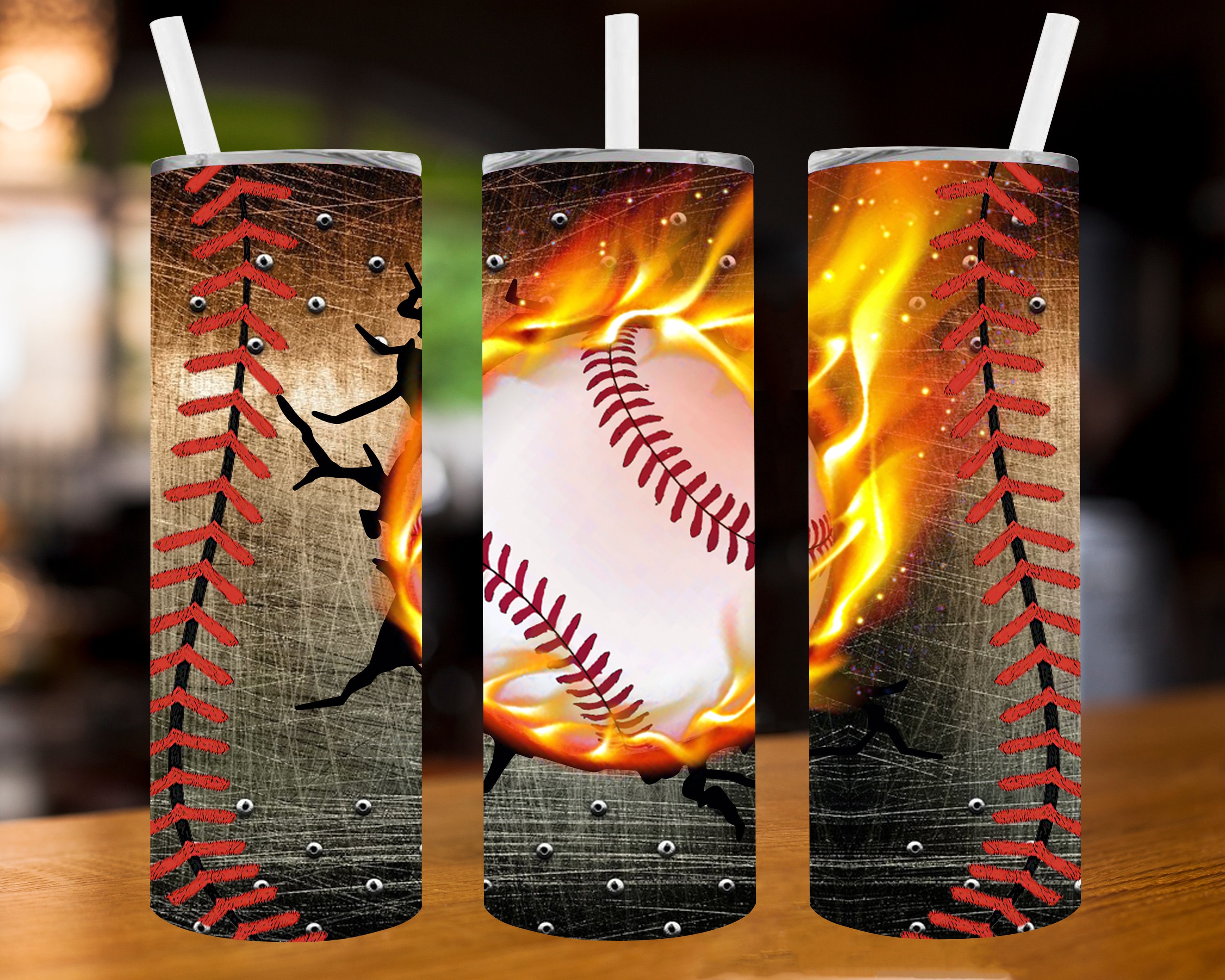 Baseball Tumbler Design Baseball Leopard Tumbler 20 Oz. Etsy
